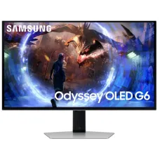 Монiтор Samsung 27" Odyssey G6 LS27DG600 (LS27DG600SIXCI) OLED Silver 360Hz