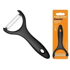 Овочечистка горизонтальна Fiskars Essential, 14.3см, нержавіюча сталь, пластик