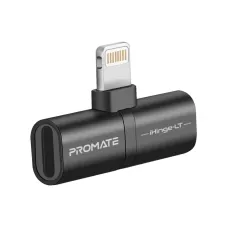 Адаптер Promate Lightning - 2хLightning (M/F) iHinge Black (ihinge-lt.black)
