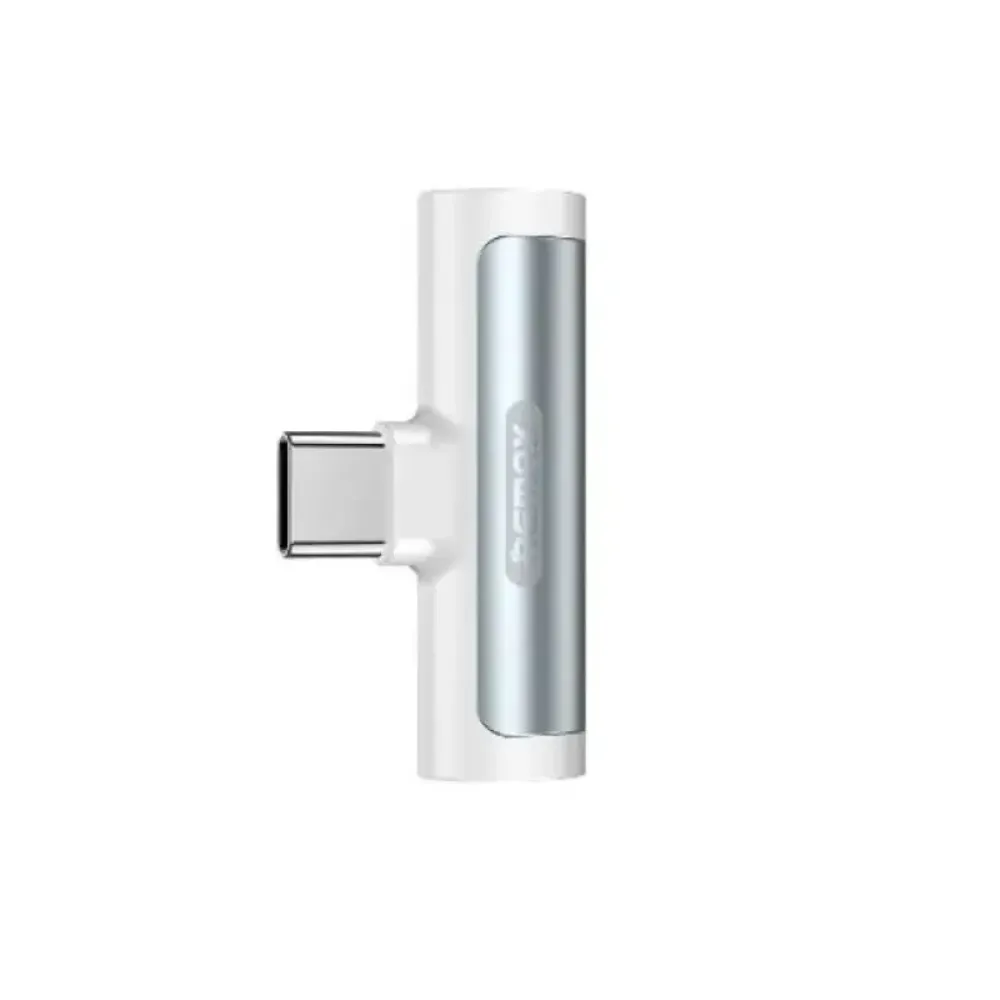 Адаптер Remax RL-LA03a Smooth 2in1 USB Type-C-3.5mm/USB Type-C White