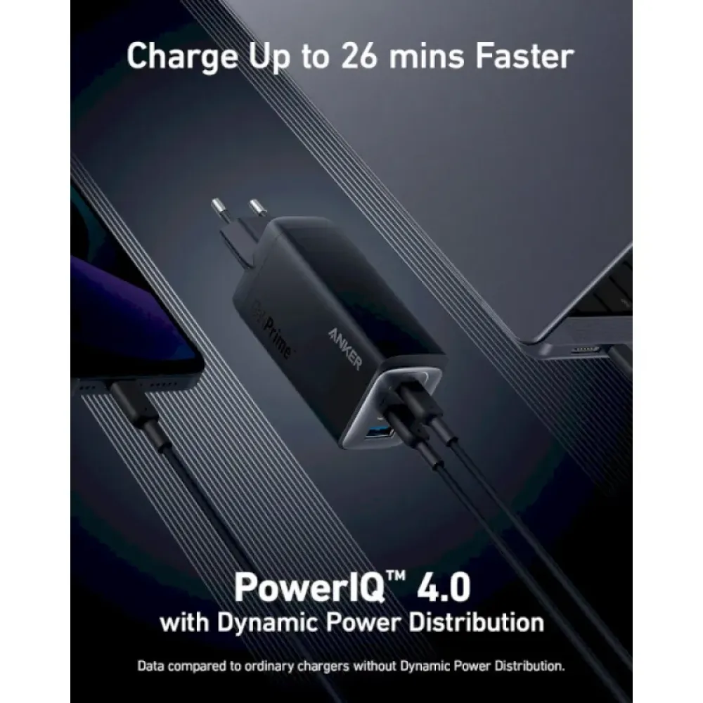 Мережевий зарядний пристрій Anker PowerPort 737 GaNPrime 120W