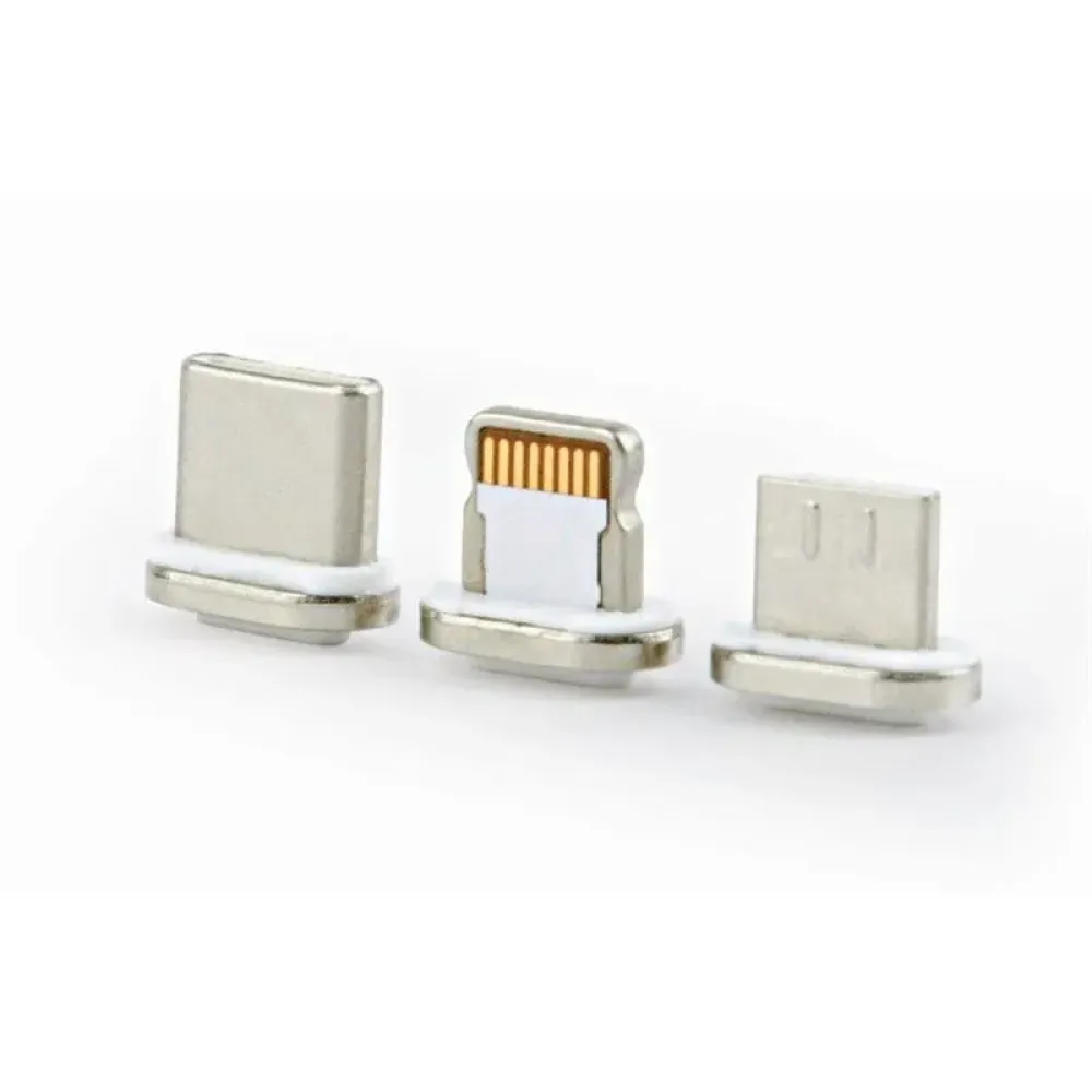 Кабель Cablexpert USB - Lightning + micro USB + USB Type-C (M/M), 1 м, сріблястий