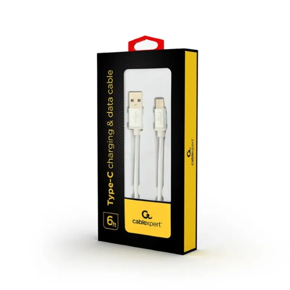 Кабель Cablexpert USB - USB Type-C (M/M), 1.8 м, сріблястий