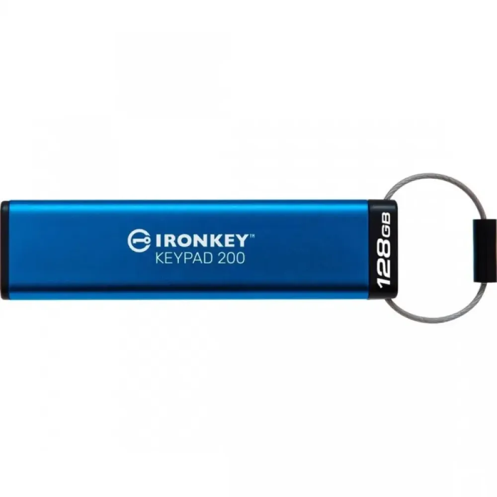 Флеш-накопичувач USB3.2 128GB Kingston IronKey Keypad 200 Type-A Blue