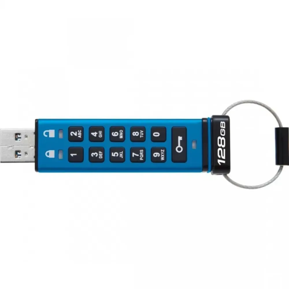 Флеш-накопичувач USB3.2 128GB Kingston IronKey Keypad 200 Type-A Blue