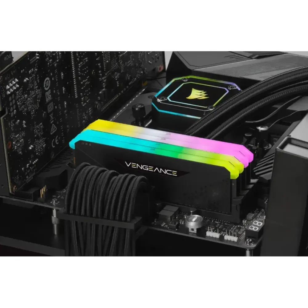 Модуль пам'яті DDR4 2x8GB/3200 Corsair Vengeance RGB RS Black