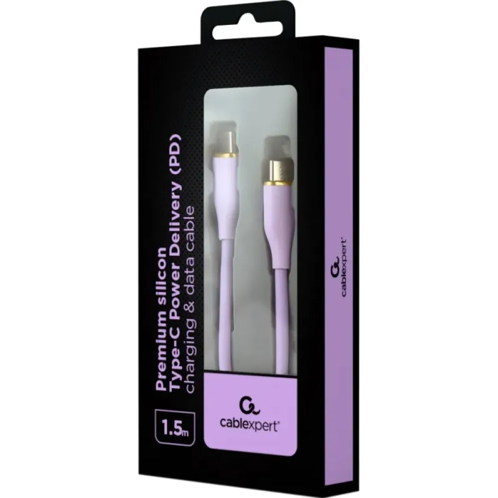Cablexpert USB Type-C - USB Type-C (M/M), 3 A, 60 W, 1.5 м, Purple (CC-USB2S-CMCM-1.5M-P)