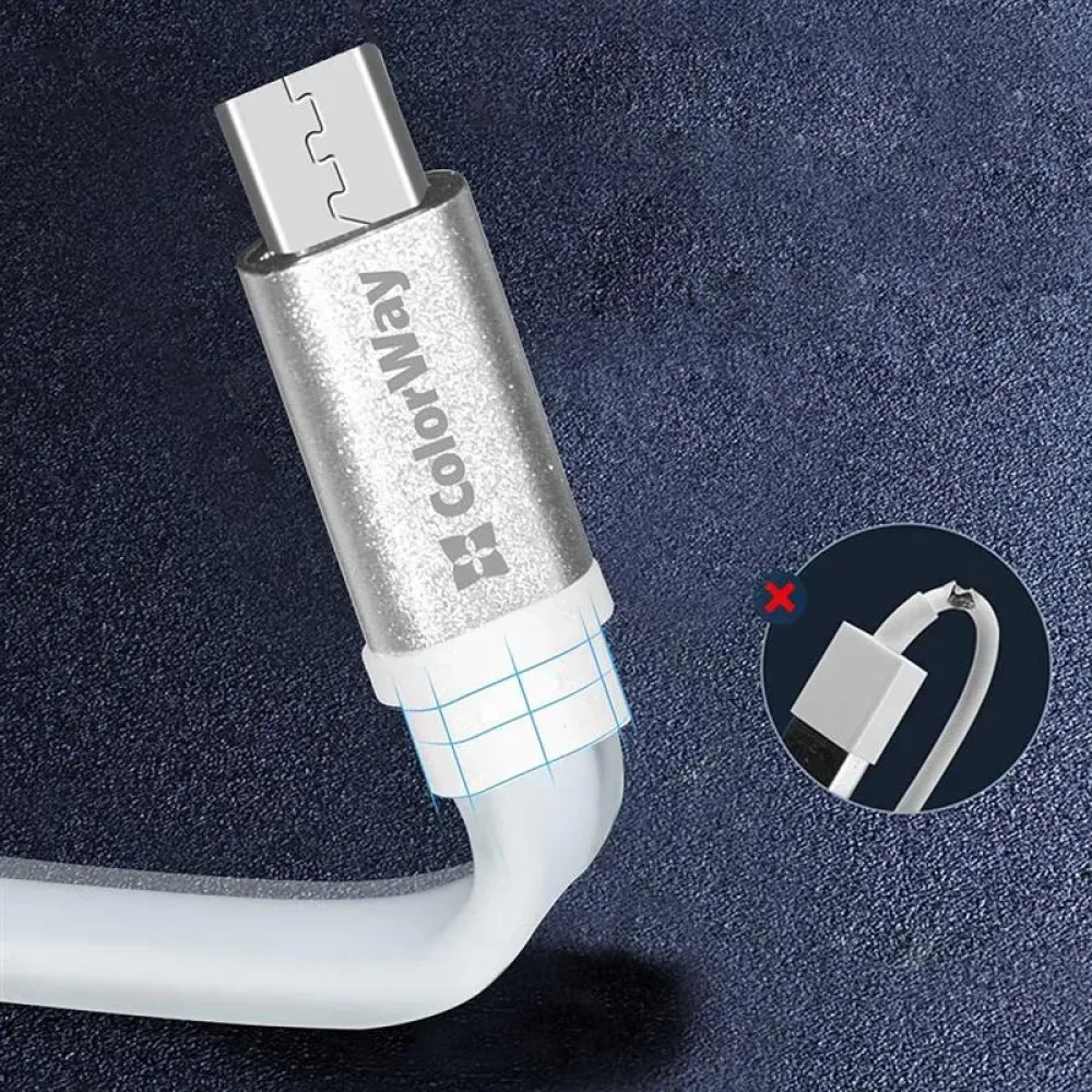 Кабель ColorWay USB - micro USB (M/M), 0.25 м, White