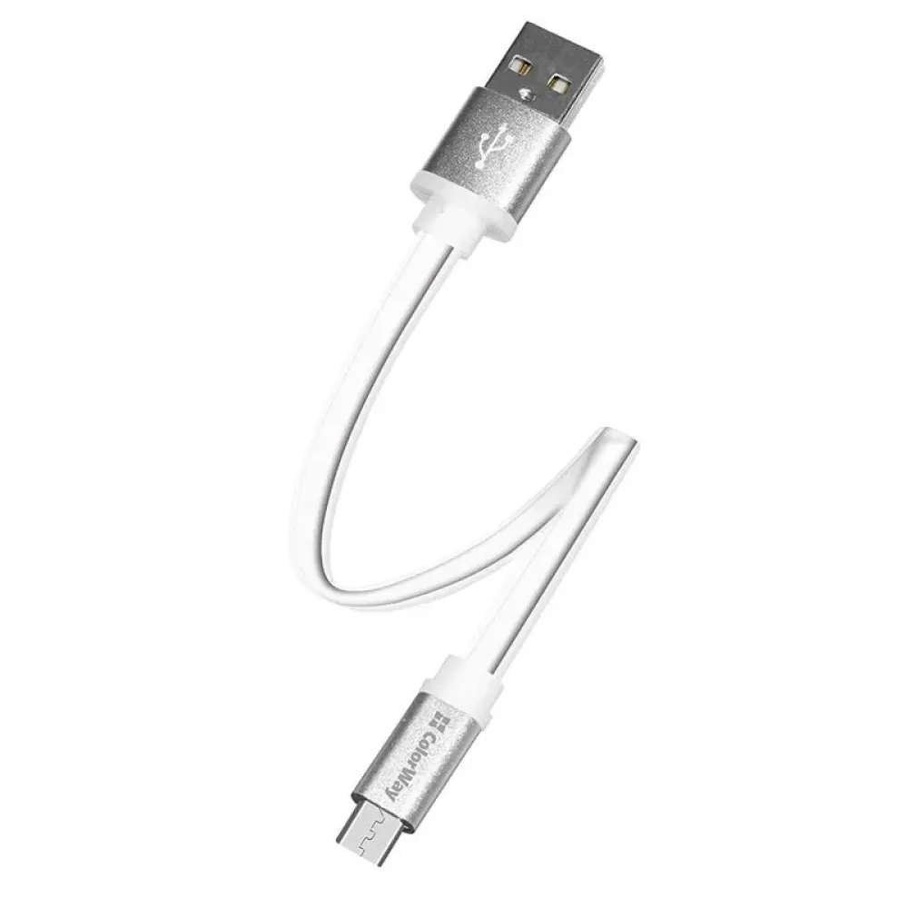 Кабель ColorWay USB - micro USB (M/M), 0.25 м, White