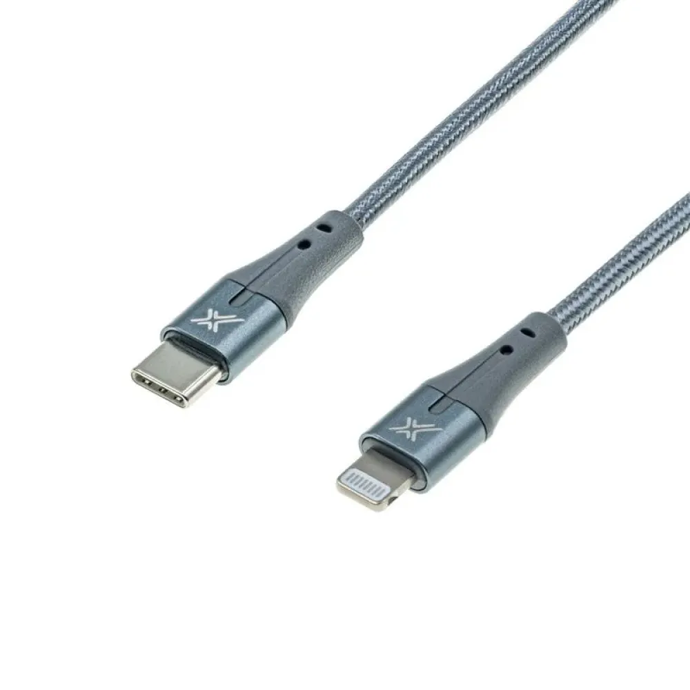 Grand-X USB Type-C - Lightning (M/M), MFI, Power Delivery 18W, 1 м, Gray (CL-01)
