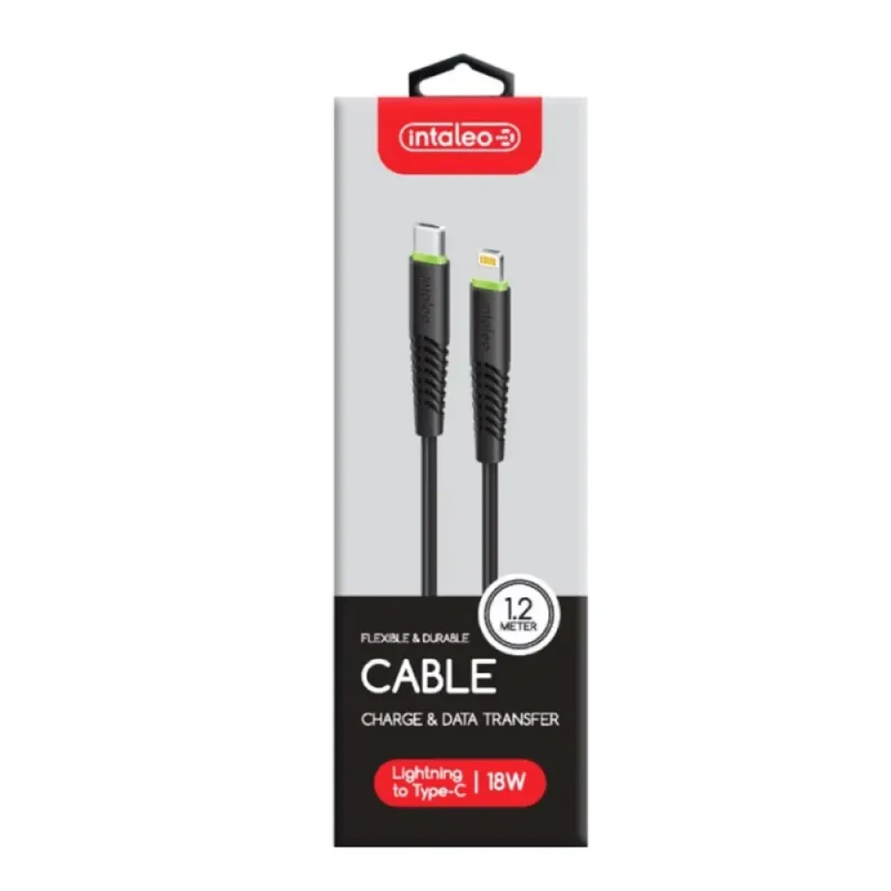 Кабель Intaleo CBFLEXTL1 USB Type-C - Lightning (M/M), 1.2 м, Black
