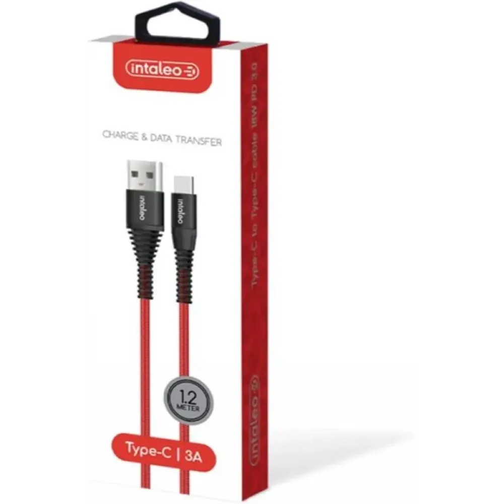 Кабель Intaleo CBRNYT1 USB - USB Type-C 1.2м Red
