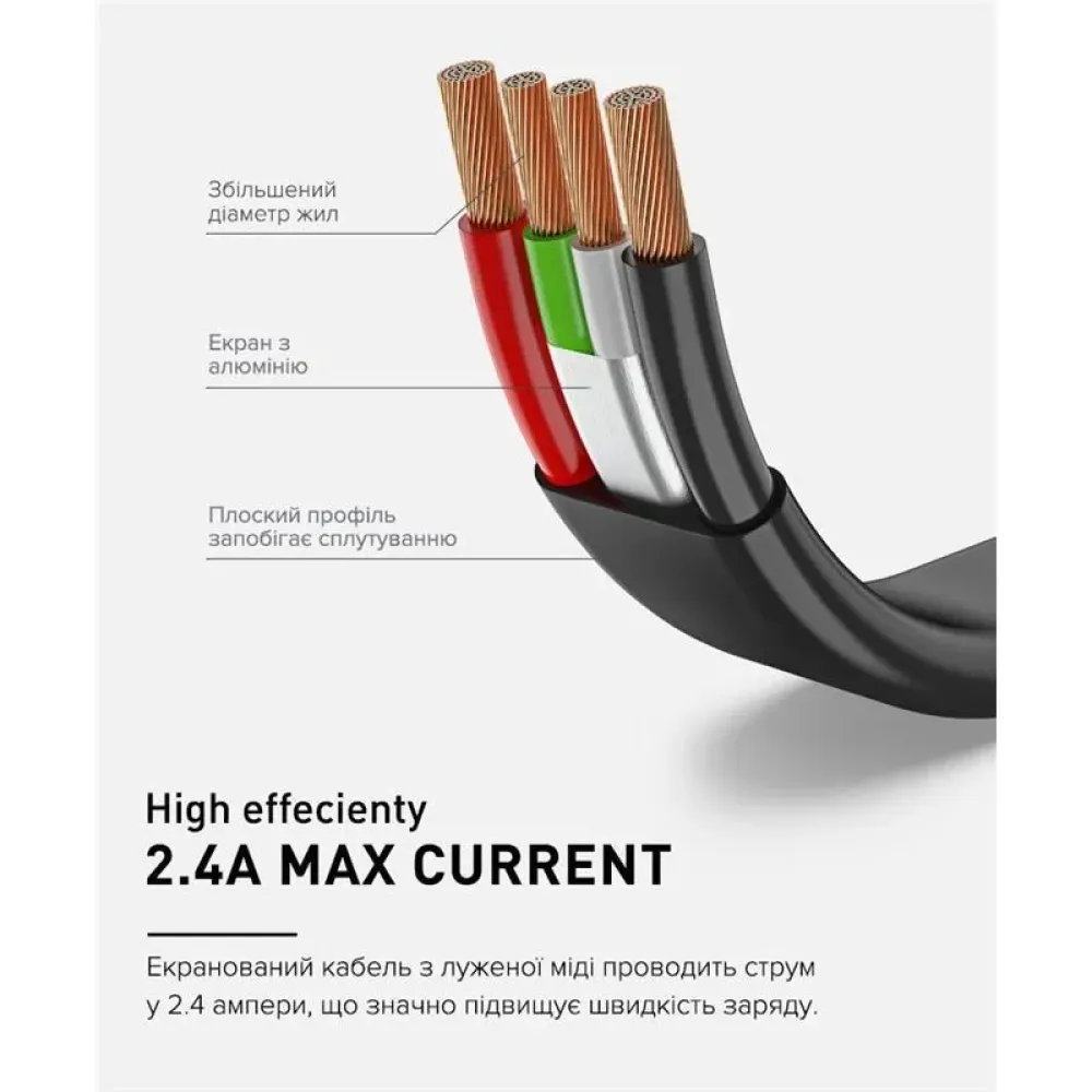 Кабель Luxe Cube Flat USB - Lightning