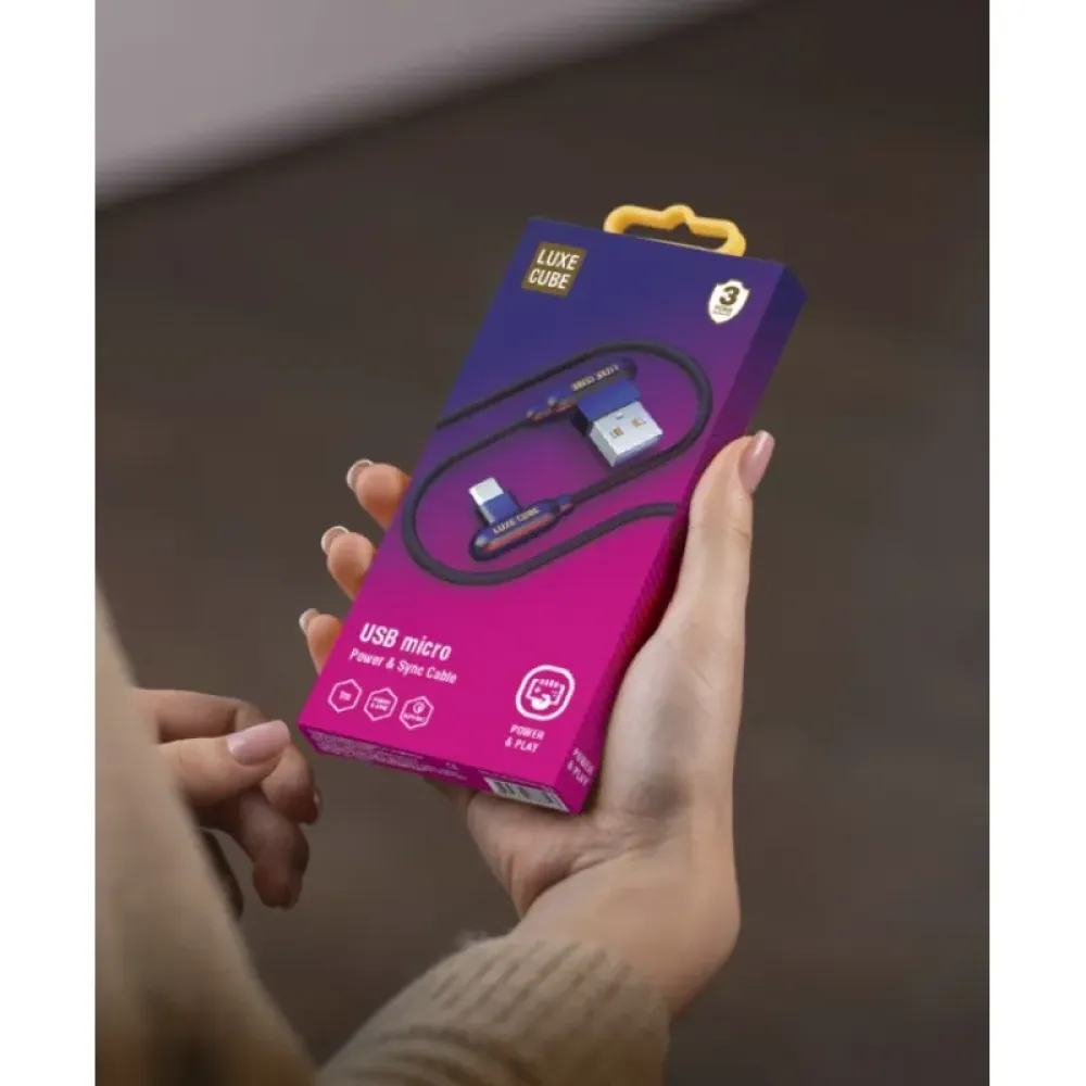 Кабель Luxe Cube Game USB - micro USB, 1 м, чорний