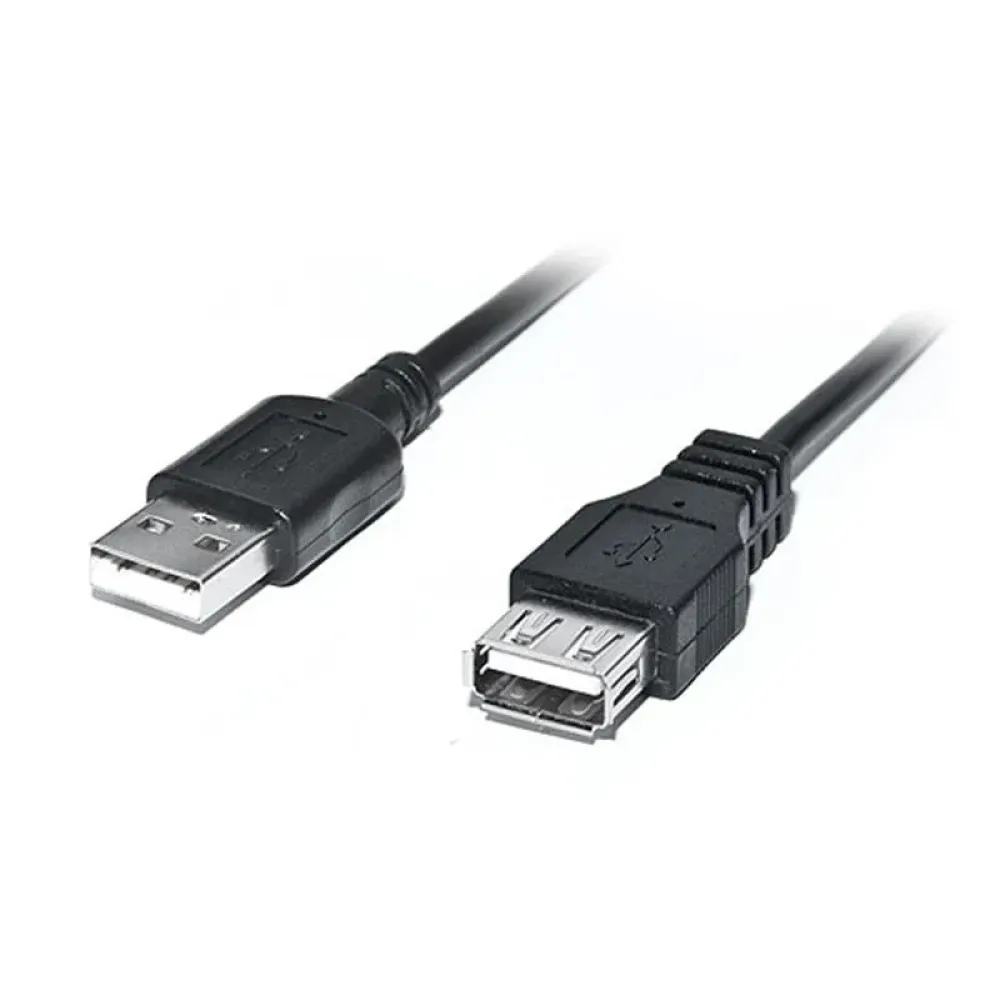 Кабель REAL-EL Pro USB - USB V 2.0 (M/F), 2 м, чорний