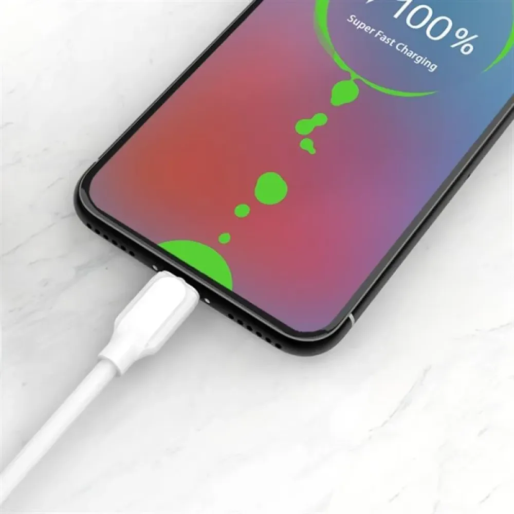 Кабель SkyDolphin S56T Super Fast TPE USB - USB Type-C (M/M), 1 м, White