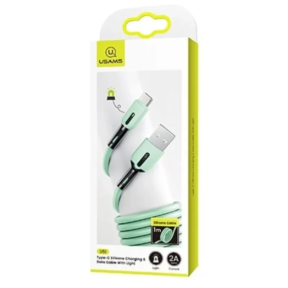 Кабель Usams US-SJ433 USB - USB Type-C, 1 м, Mint