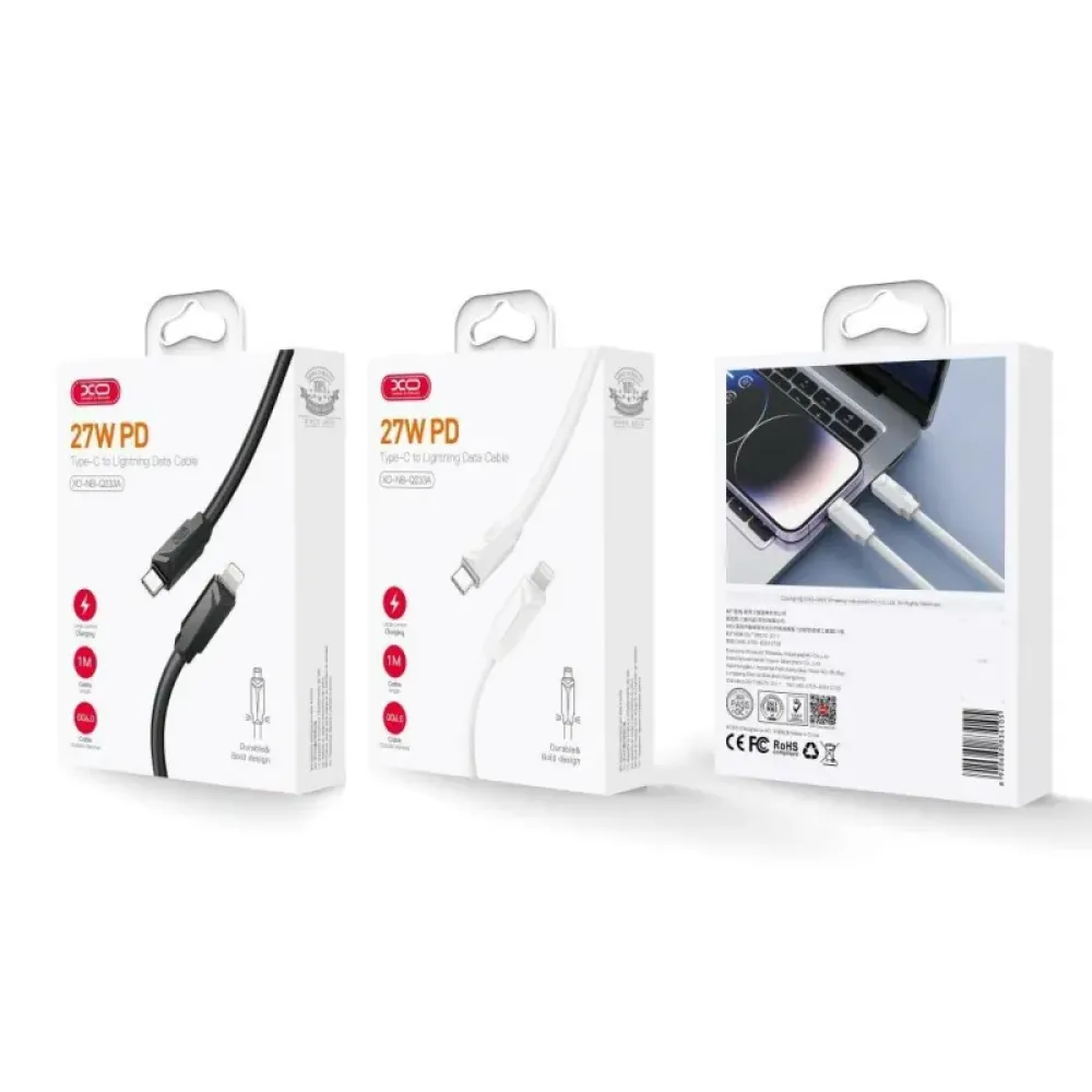 Кабель XO NBQ233A USB Type-C - Lightning (M/M), 1 м, White