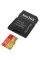 Карта пам`ятi MicroSDXC 128GB C10 UHS-I SanDisk Extreme V30 U3 R190/W90MB/s + SD