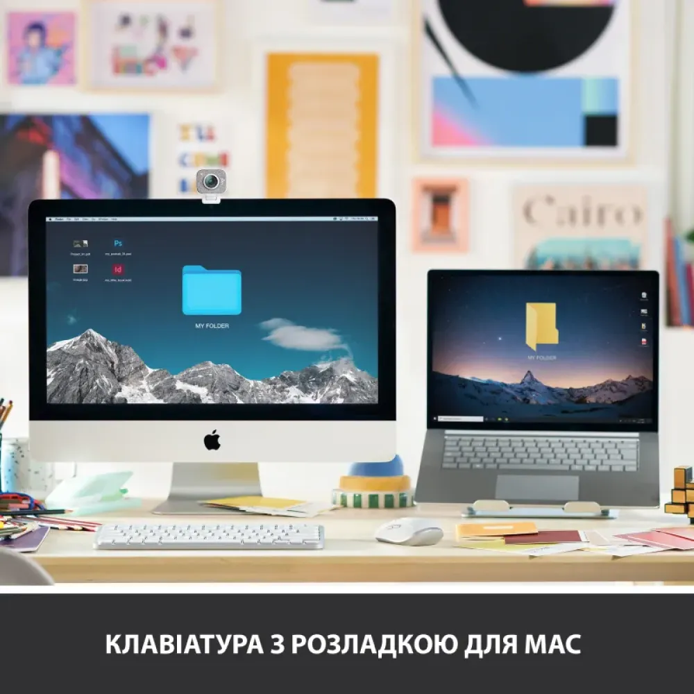 Клавіатура бездротова Logitech MX Keys Mini For Mac Minimalist Wireless Illuminated Pale Grey