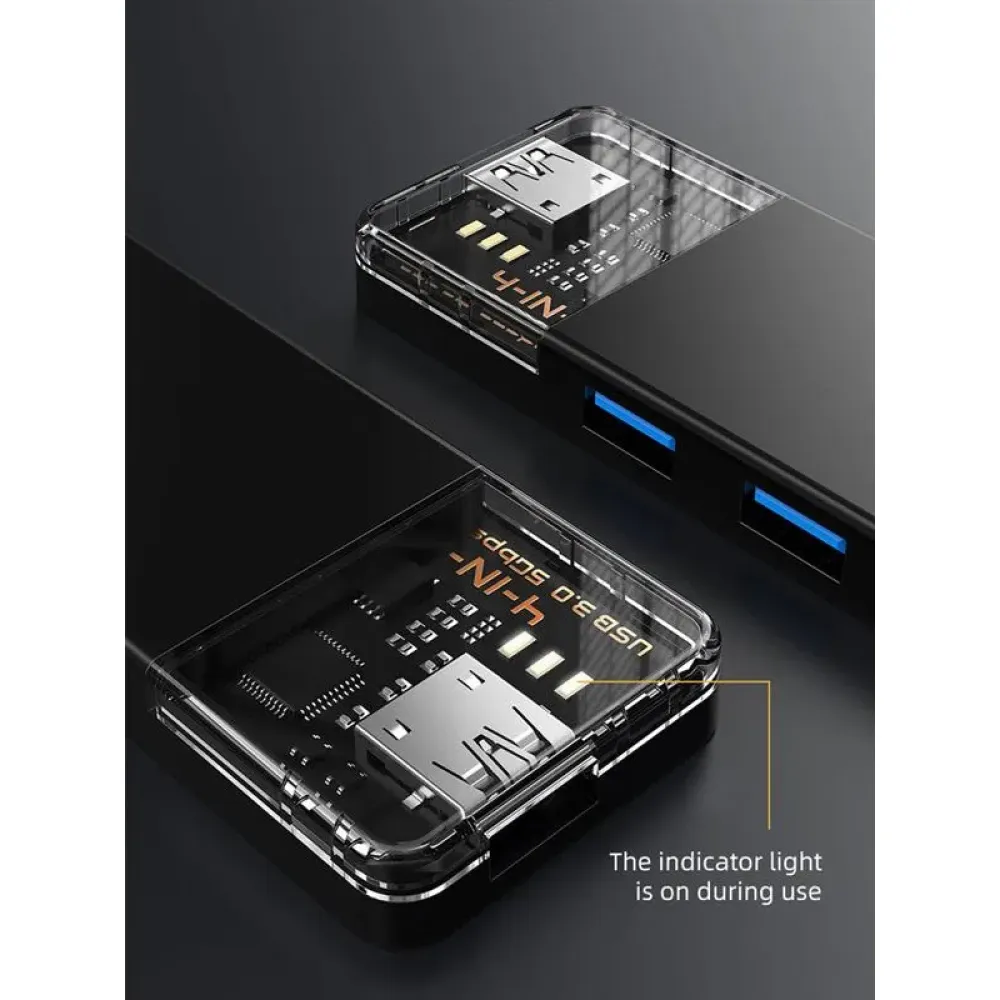Концентратор Cabletime USB Type C - 4 Port USB 3.0, 0.15 m (CB02B)