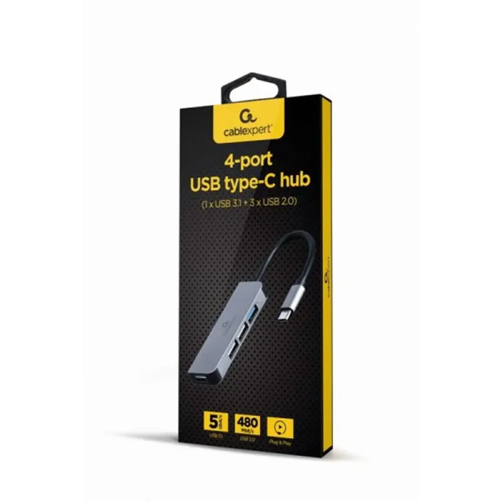 Концентратор USB Type-C Cablexpert UHB-CM-U3P1U2P3-01