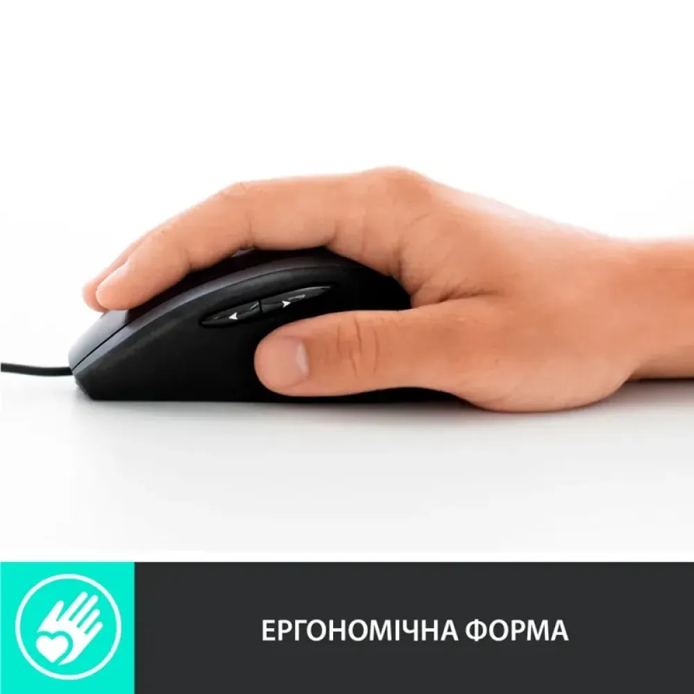 Миша Logitech Advanced Corded Mouse M500s Black
