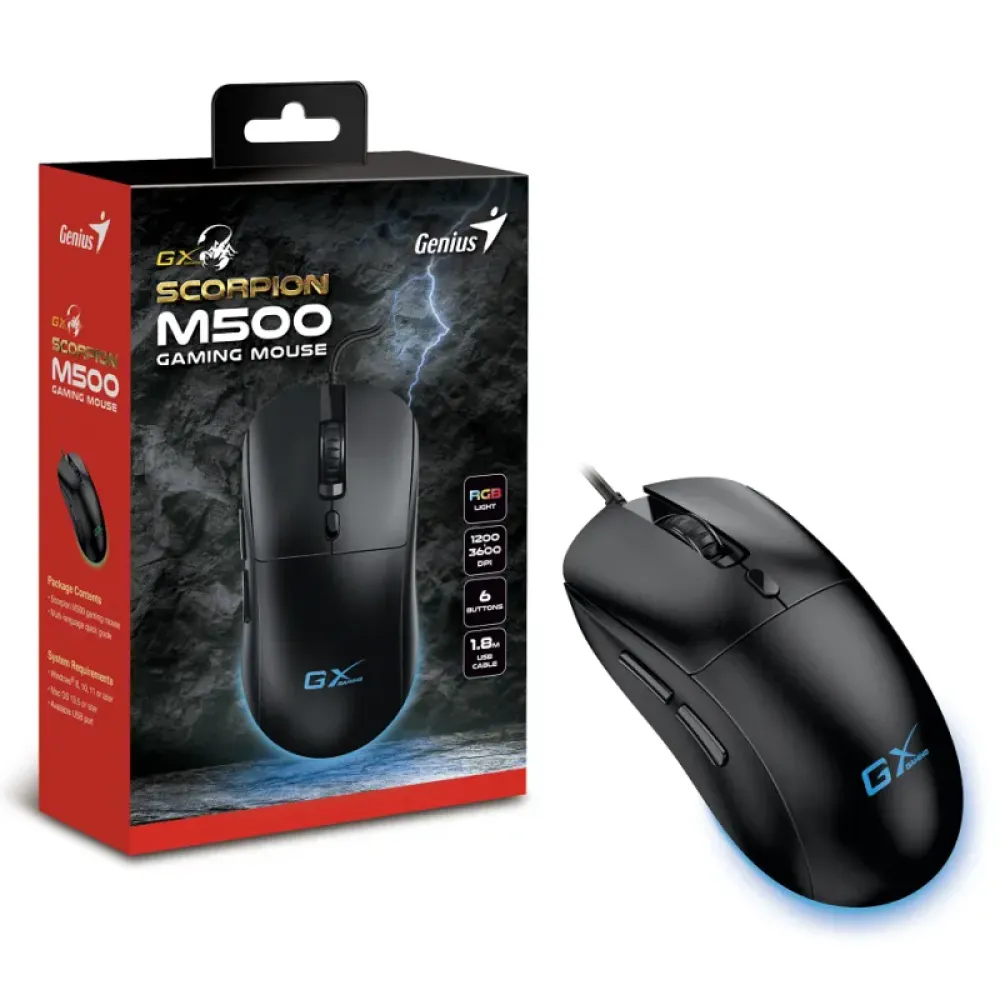 Мишка Genius Scorpion M500, Black, USB