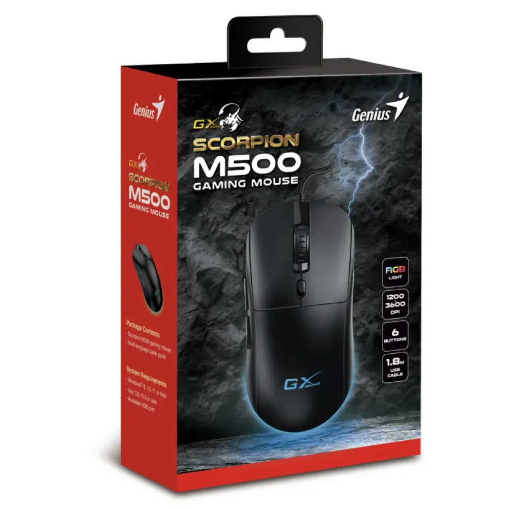 Мишка Genius Scorpion M500, Black, USB