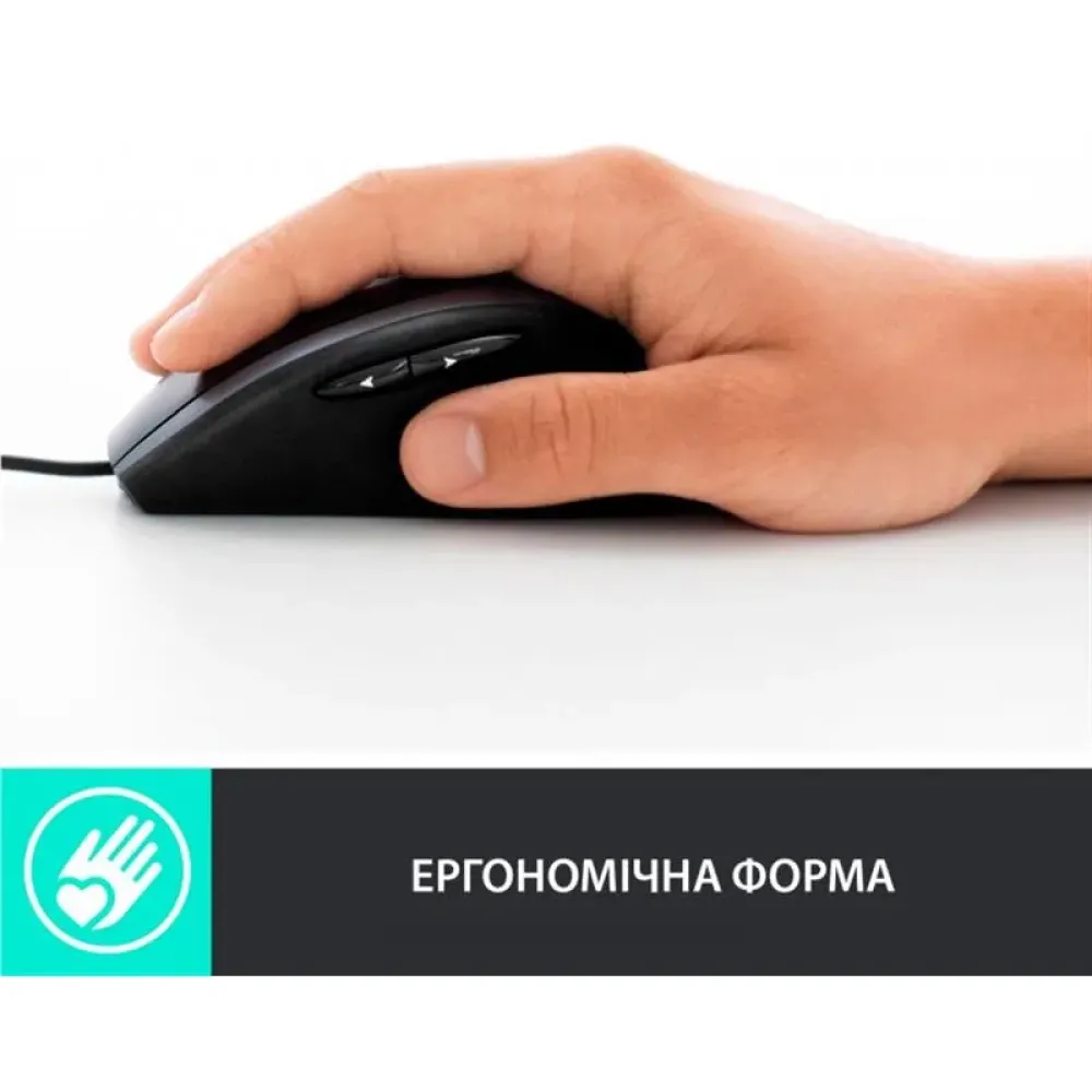 Logitech Advanced Corded Mouse M500s Black (910-005784)