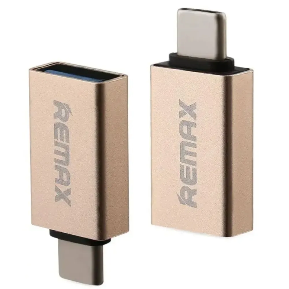 Адаптер Remax Glance USB-USB Type-C RA-OTG1 Gold