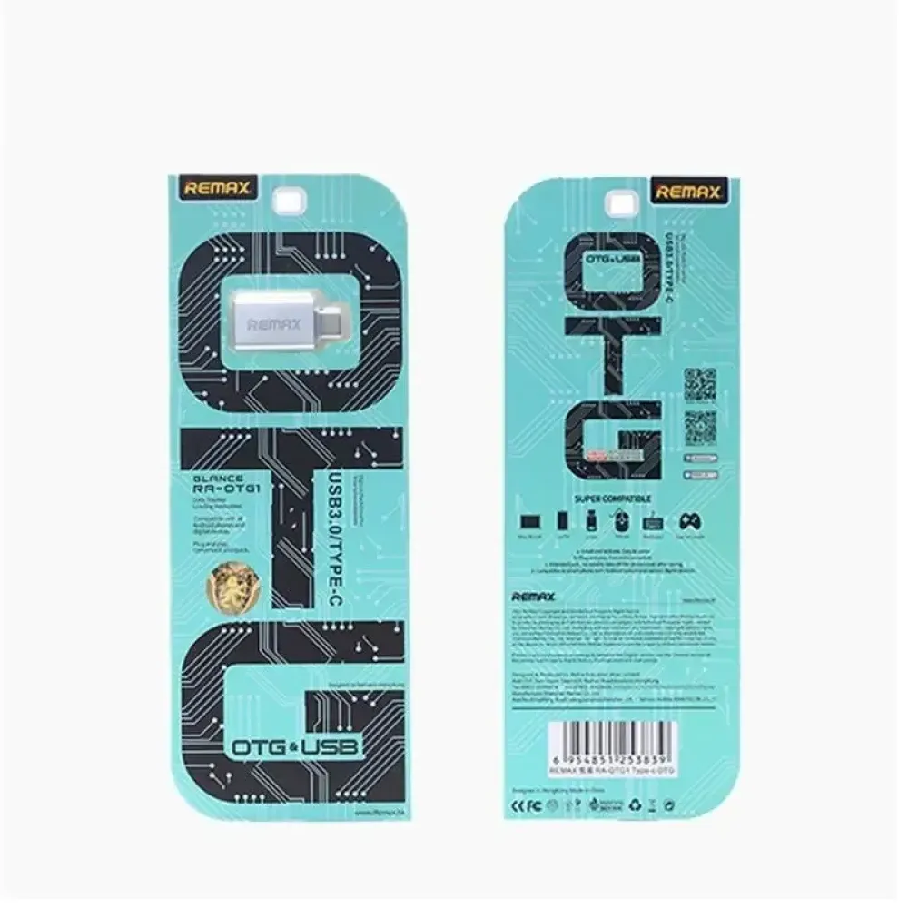 Адаптер Remax Glance USB-USB Type-C RA-OTG1 Gold