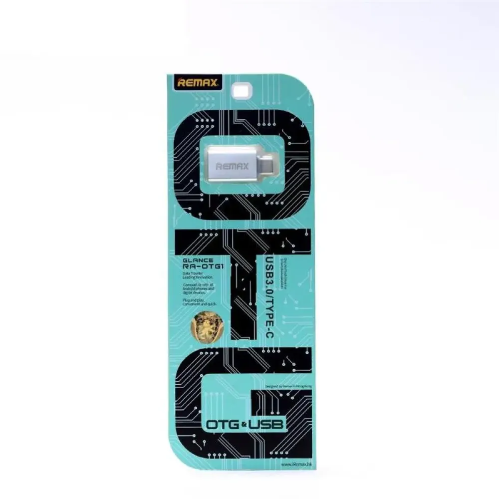 Адаптер Remax Glance USB-USB Type-C RA-OTG1 Silver