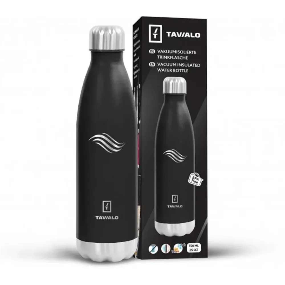 Термопляшка Tavialo 750 мл чорна