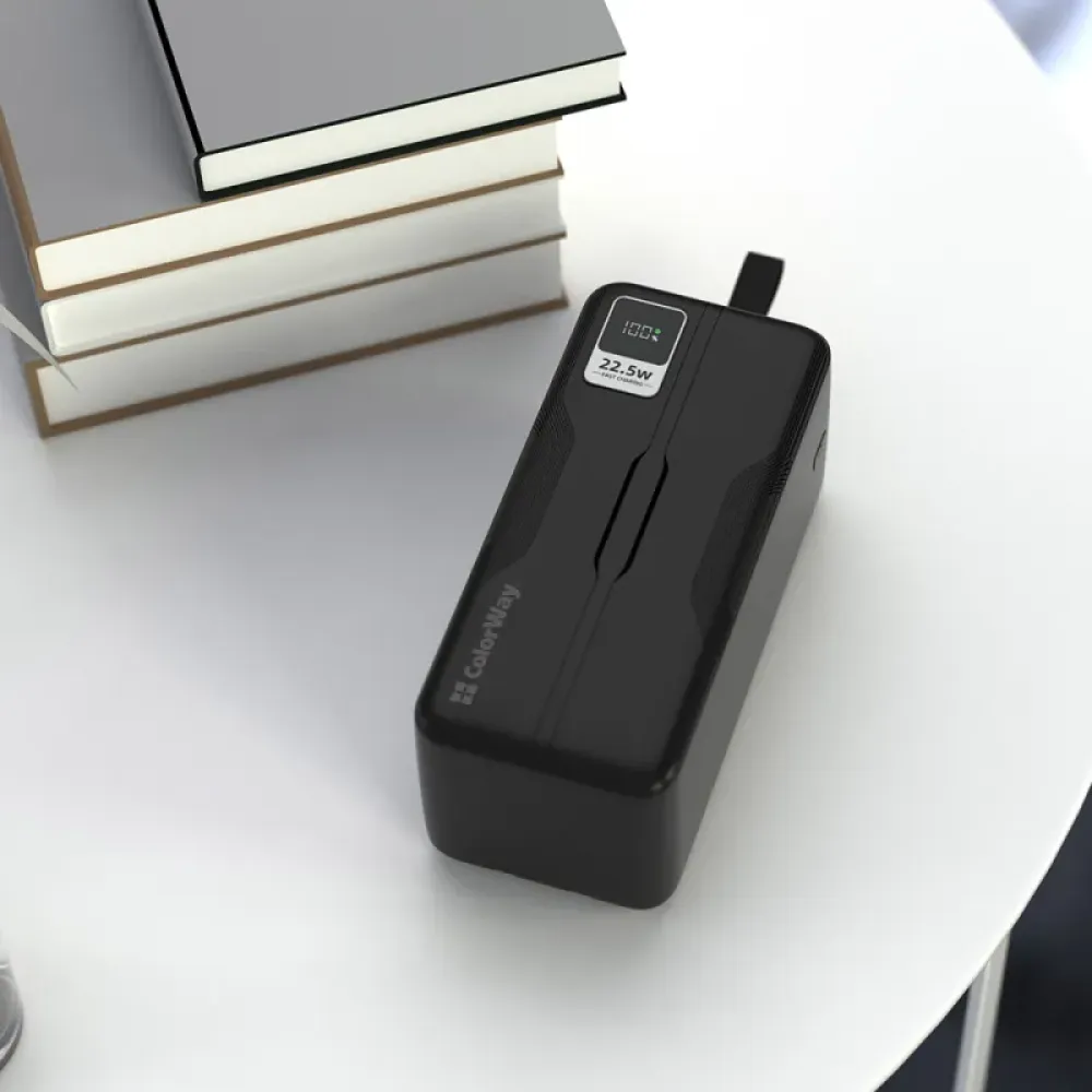 Повербанк ColorWay Digital Display 50000mAh Black (CW-PB500LPC5BK-PDD)