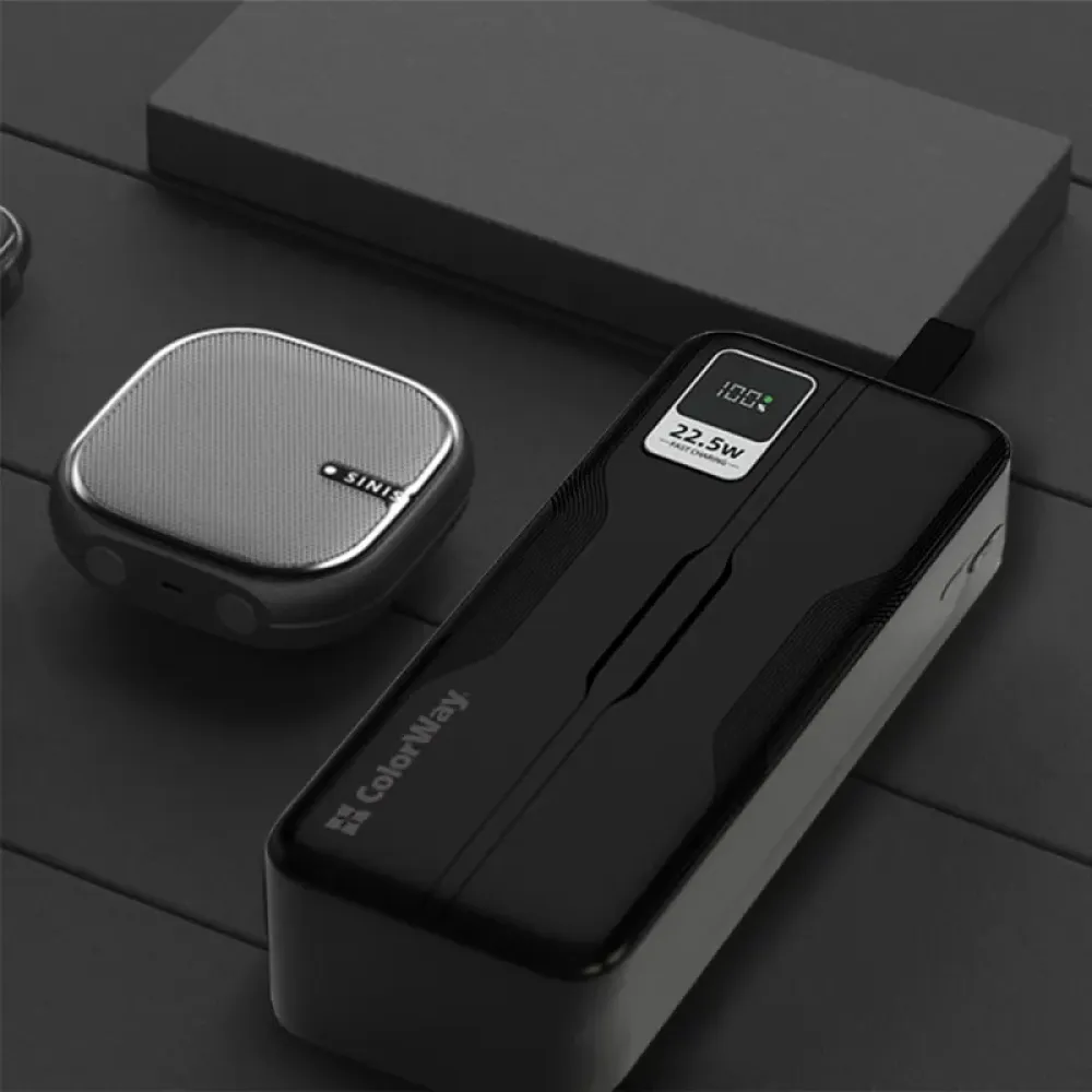 Повербанк ColorWay Digital Display 50000mAh Black (CW-PB500LPC5BK-PDD)