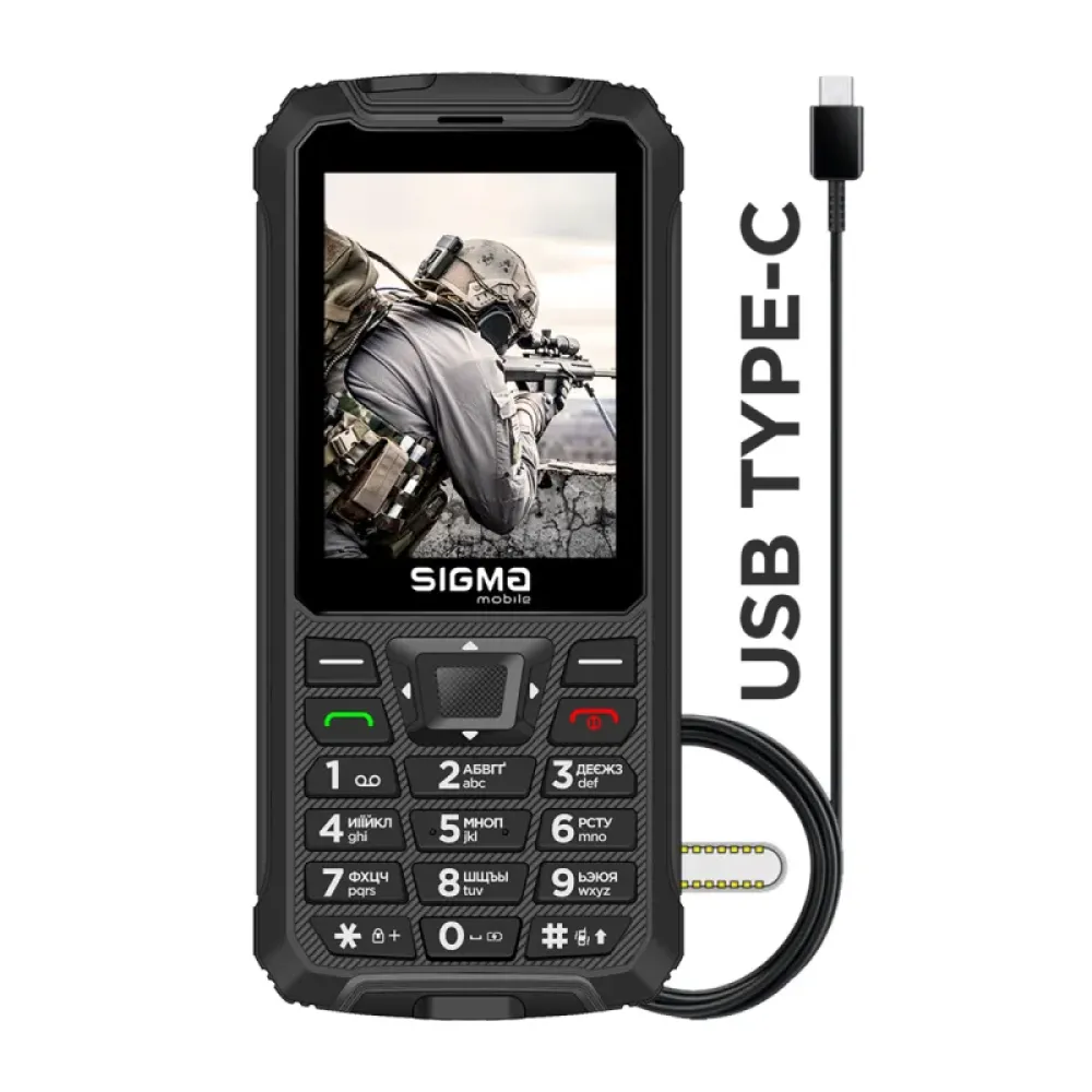 Мобільний телефон Sigma mobile X-treme PR68 Type-C Dual Sim Black