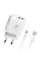 Зарядний пристрій SkyDolphin SC22EBL (2USB, 2.1A) White (MZP-000162) + кабель Lightning