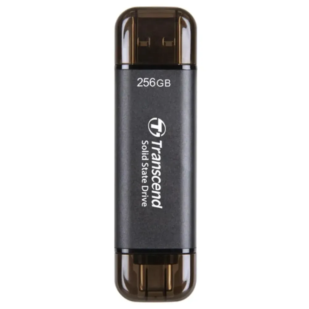 SSD накопичувач Transcend ESD310C 256GB USB Type C/A Gray