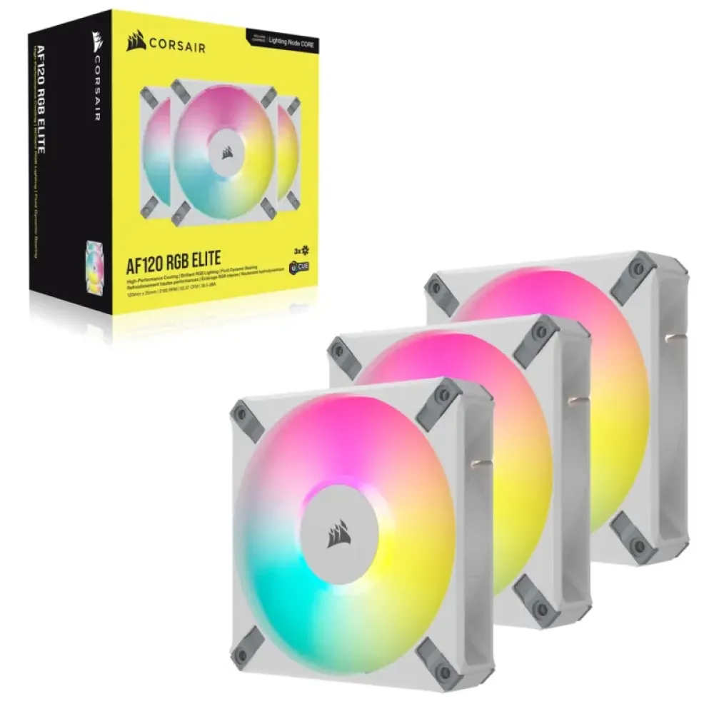 Corsair AF120 RGB Elite White Triple Pack