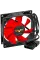 Вентилятор Frime (FRF80HB3) 80x80x25мм, 3pin+Molex, Black/Red