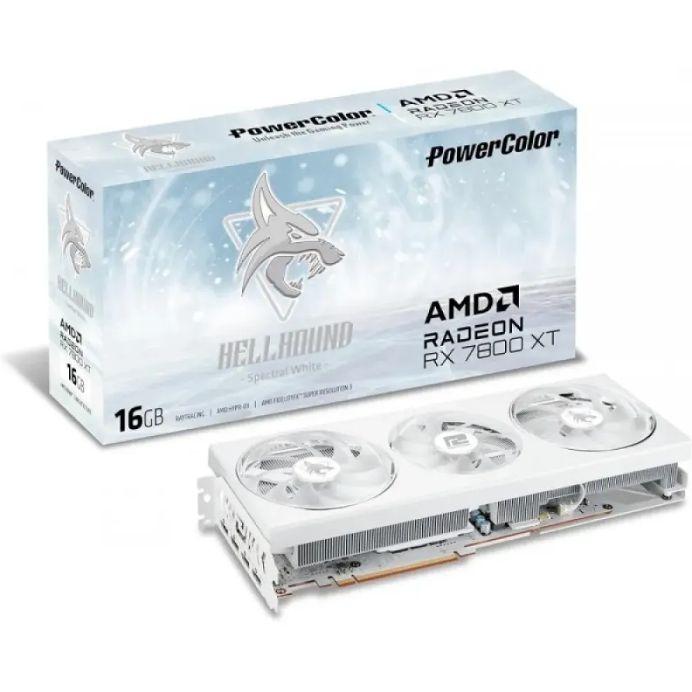 Відеокарта AMD Radeon RX 7800 XT 16GB GDDR6 Hellhound Spectral White PowerColor