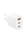 Мережевий зарядний пристрій XO L117 (2USB-C, 1USB, 3А) PD, QC 3.0 White