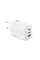 Мережевий зарядний пристрій XO L139 (2USB-C, 1USB, 3А) PD, QC 3.0 White