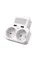 Мережевий зарядний пристрій XO WL09 (2 розетки 4000W; 2USB 2.4A) White
