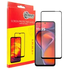 Захисне скло Dengos для Motorola G15/G15 Power Black Full Glue (TGFG-397)